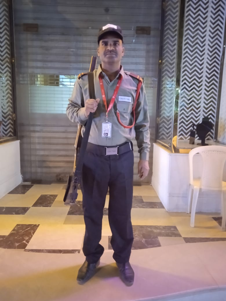 on duty armed security guard